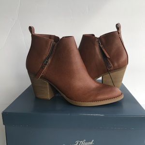 Universal Thread Faux leather double zip booties